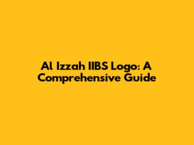 Al Izzah IIBS Logo: A Comprehensive Guide