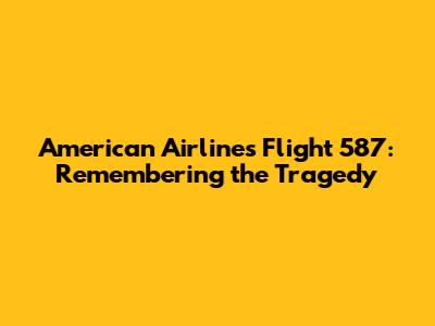 American Airlines Flight 587: Remembering the Tragedy