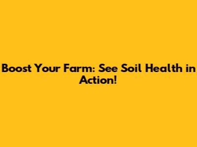 Boost Your Farm: See Soil Health in Action!