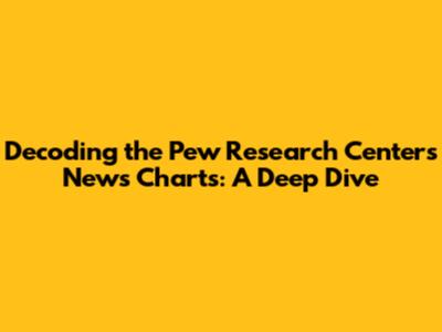 Decoding the Pew Research Center's News Charts: A Deep Dive