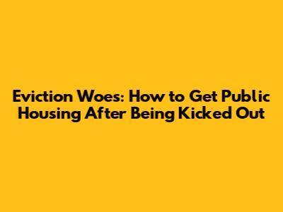 Eviction Woes: How to Get Public Housing After Being Kicked Out