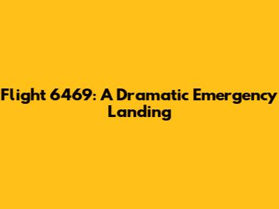 Flight 6469: A Dramatic Emergency Landing