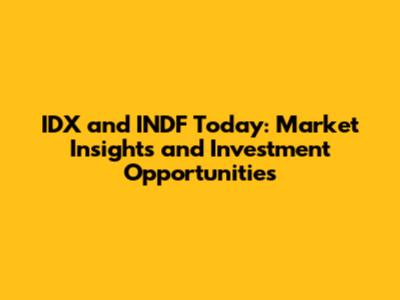 IDX and INDF Today: Market Insights and Investment Opportunities