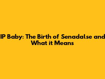 IP Baby: The Birth of Senadalse and What it Means