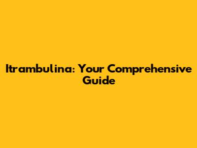 Itrambulina: Your Comprehensive Guide
