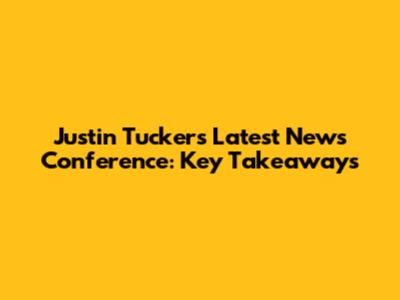 Justin Tucker's Latest News Conference: Key Takeaways