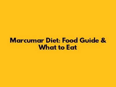 Marcumar Diet: Food Guide & What to Eat