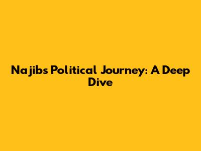 Najib's Political Journey: A Deep Dive
