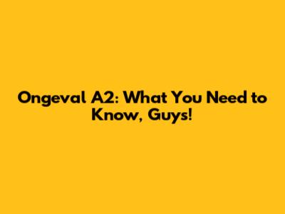 Ongeval A2: What You Need to Know, Guys!