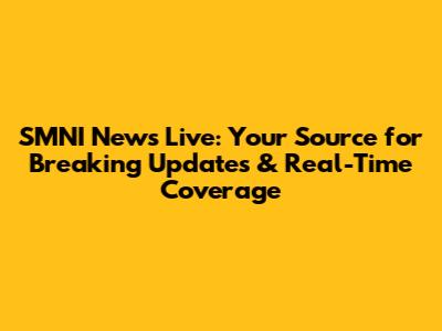 SMNI News Live: Your Source for Breaking Updates & Real-Time Coverage