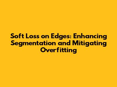 Soft Loss on Edges: Enhancing Segmentation and Mitigating Overfitting