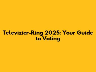 Televizier-Ring 2025: Your Guide to Voting