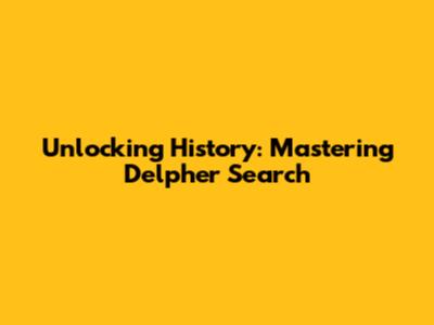 Unlocking History: Mastering Delpher Search
